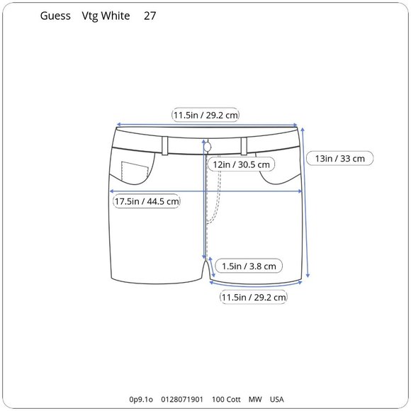 Guess Vintage 1990's White Raw Hem Distressed Frayed High Rise Mom Shorts 27 - Picture 9 of 9